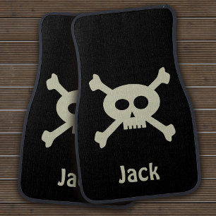 Skull Crossbones Cute Pirate Flag Car Floor Mats