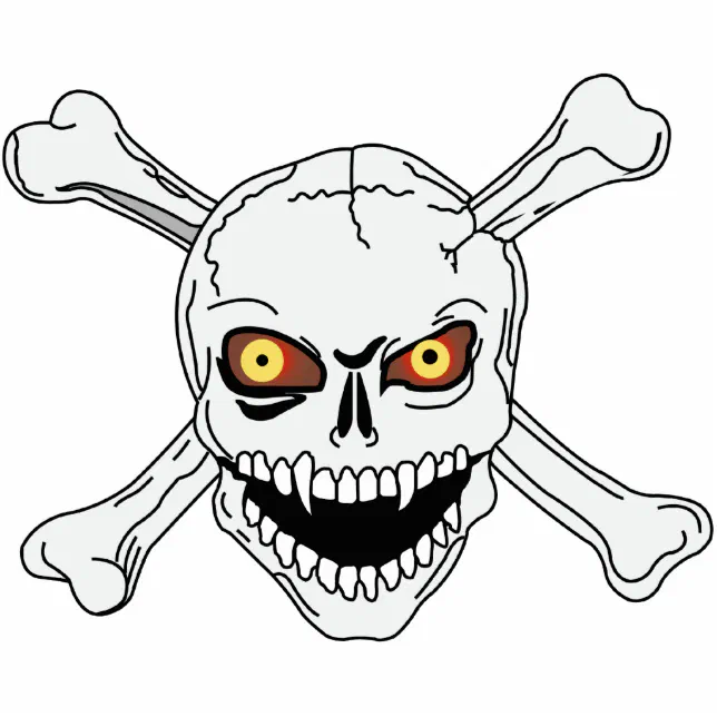 Skull and Cross Bones Cutout, Zazzle