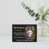 skull & crossbones DJ Business Card (Standing Front)