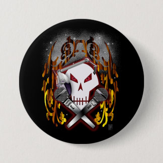 skull & crossbones DJ Pinback Button