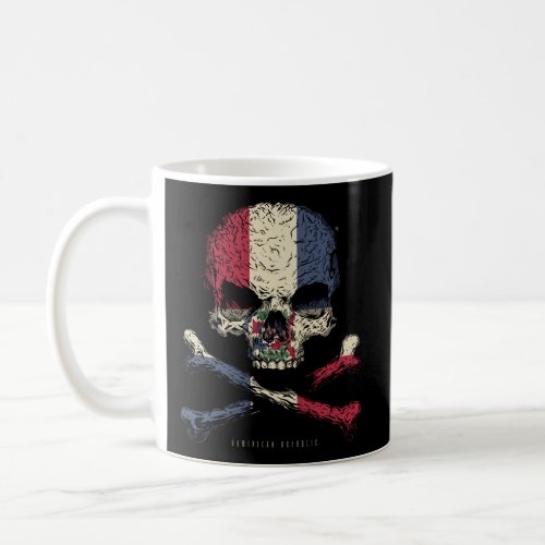 Skull Crossbones Dominican Republic Flag Skeleton Coffee Mug