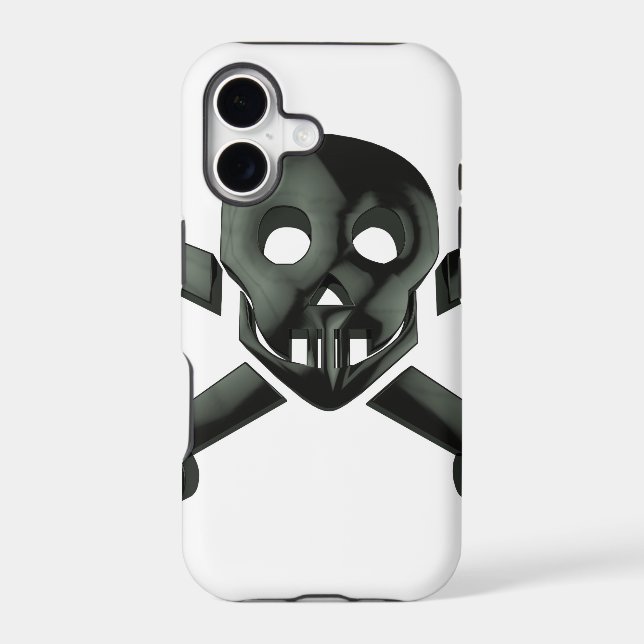skull crossbones iphone case (Back)