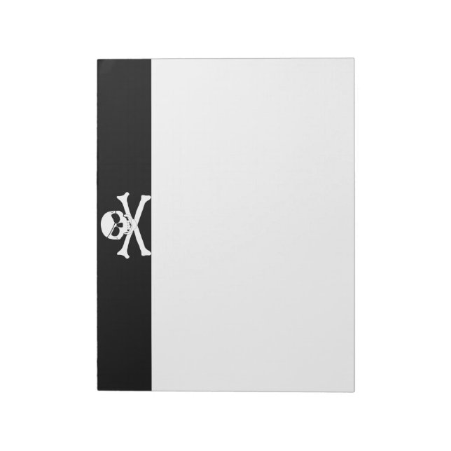 Skull & Crossbones - Jolly Roger Notepad (Rotated)