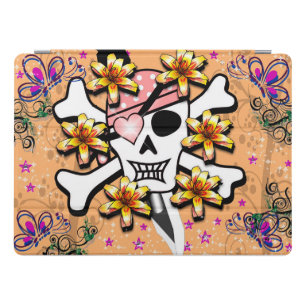 Skull, Crossbones, Lilies and Butterflies iPad Pro Cover
