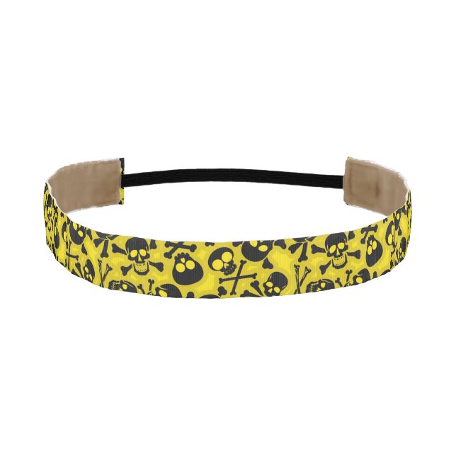 Skull & Crossbones Pattern Athletic Headband (Front)