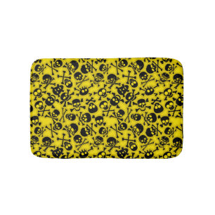 Skull & Crossbones Pattern Bathroom Mat