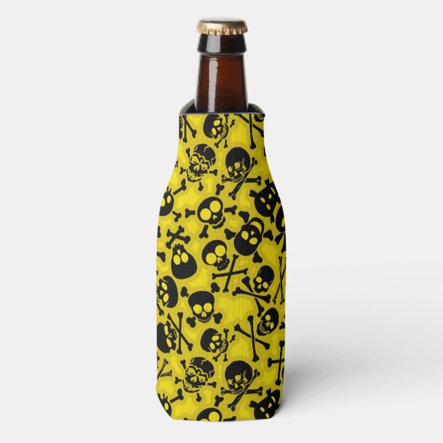 Skull & Crossbones Pattern Bottle Cooler (Bottle Front)