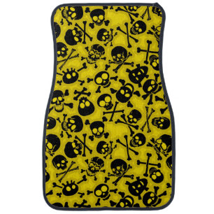 Skull & Crossbones Pattern Car Floor Mat