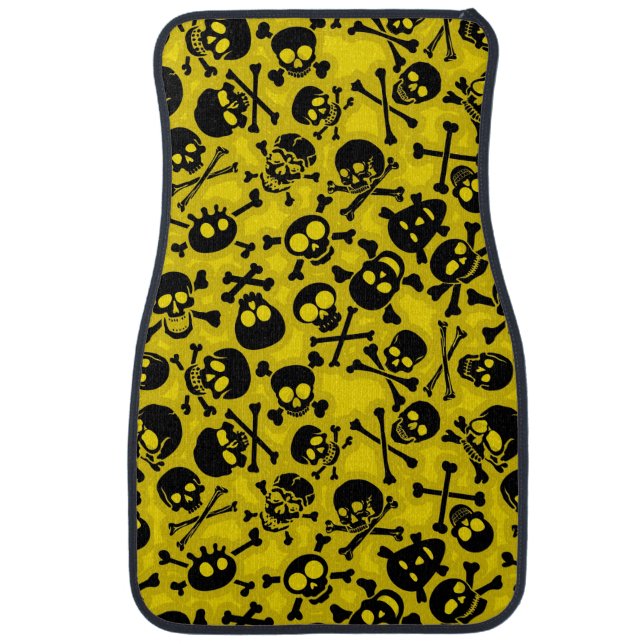 Skull & Crossbones Pattern Car Floor Mat (Front)
