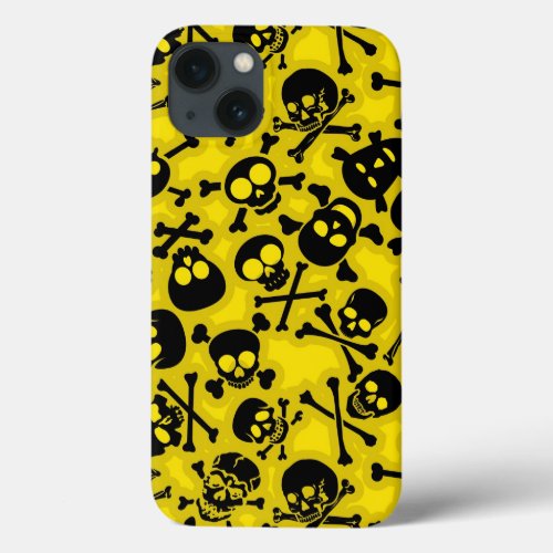 Skull  Crossbones Pattern iPhone 13 Case