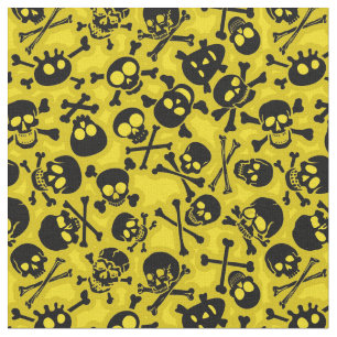 Skull & Crossbones Pattern Fabric
