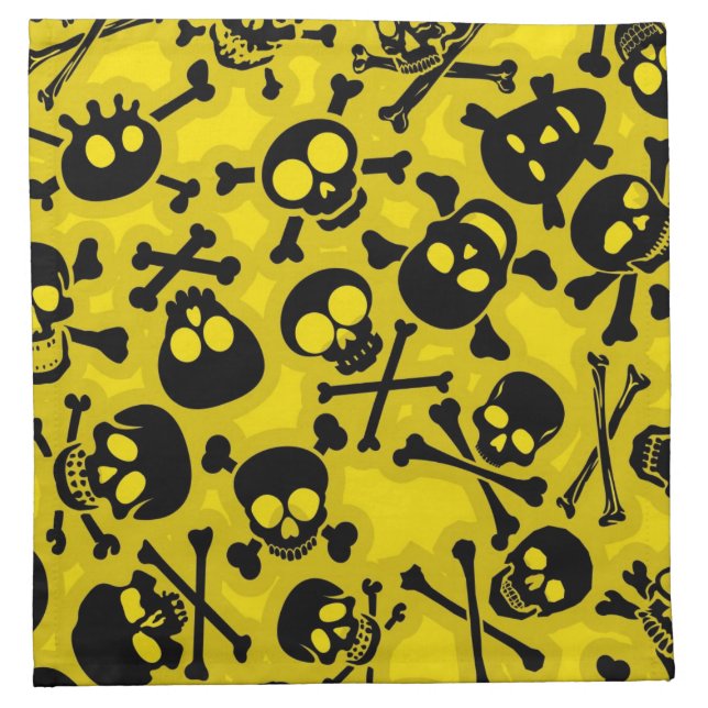 Skull & Crossbones Pattern Napkin (Front)
