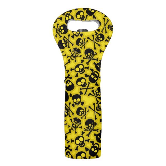 Skull & Crossbones Pattern Wine Bag (Front)