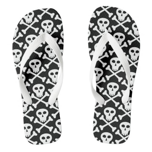 Skull Crossbones Pirate Flip flops