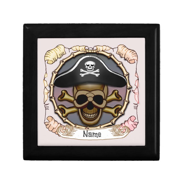 Skull Crossbones Pirate Gift Box (Front)