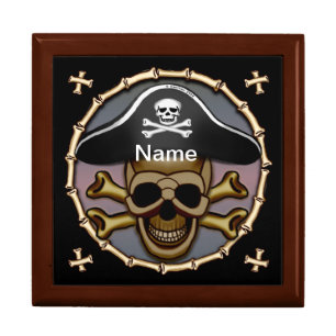 Skull Crossbones Pirate Jewelry Box