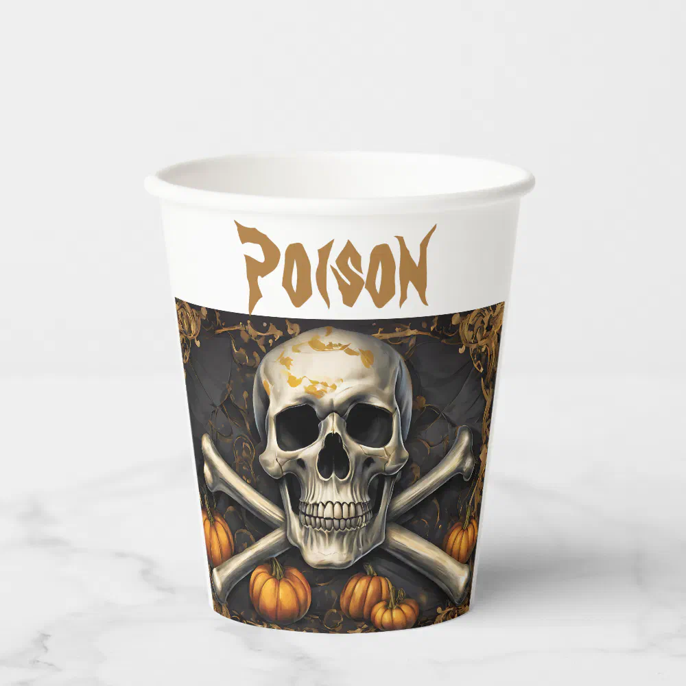 Skull & Crossbones poison Paper Cups