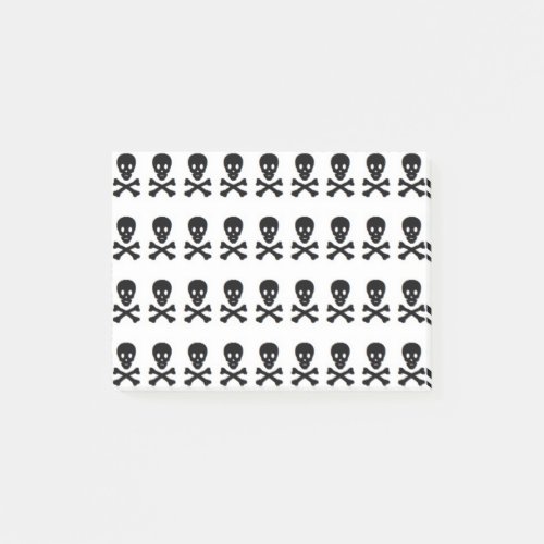 SKULL  CROSSBONES POST_IT NOTES