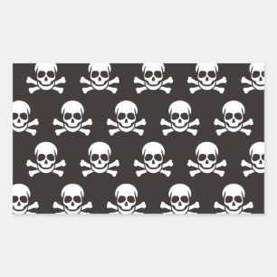 Skull & Crossbones Rectangular Sticker
