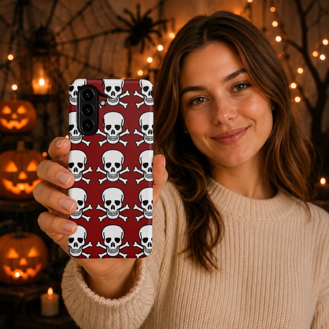 Skull Crossbones Red Halloween iPhone 17 Pro Max Case-Mate iPhone Case (Skull Crossbones Red Halloween iPhone 17 Pro Max Case-Mate iPhone Case)
