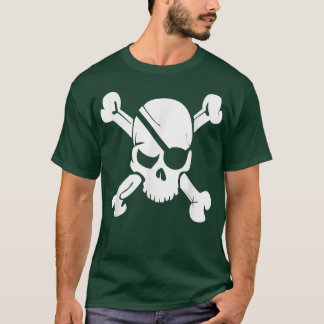 Skull Crossbones Skeleton Cool Pirate Logo Pirate  T-Shirt