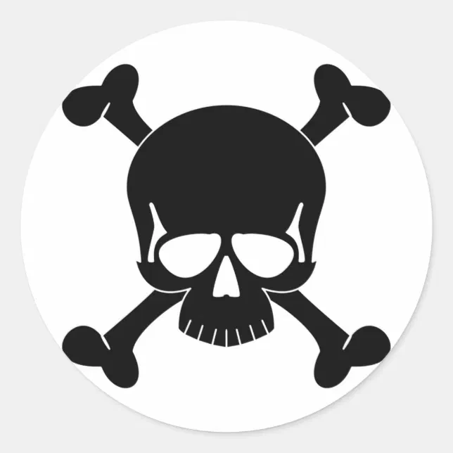 Crossbones Sticker Skull & Crossbones Sticker | Zazzle