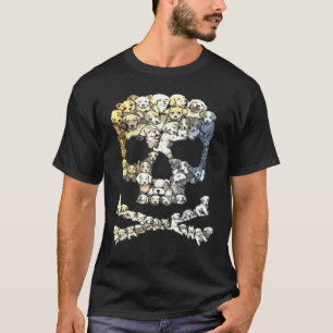 Skull Crossbones Sugar Dog In Skull Love T-Shirt