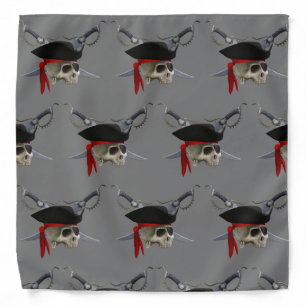 Skull Crossbones Swords Pirate Bandana