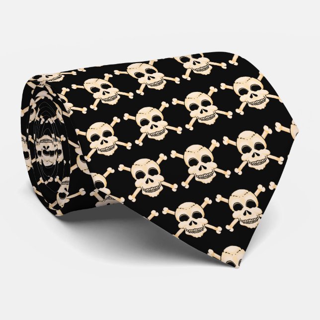 Skull & Crossbones Tie (Rolled)