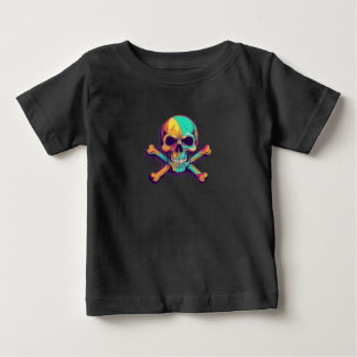 Skull & Crossbones -Toddler's Rainbow Buccaneer Baby T-Shirt