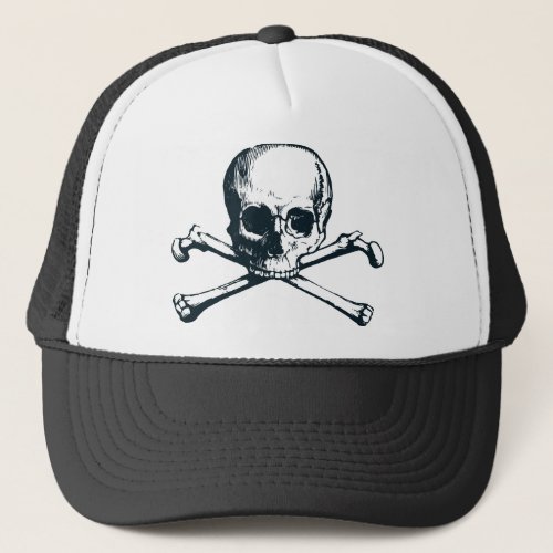 skull crossbones trucker hat