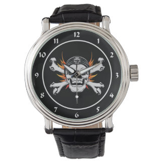 Skull Crossbones with Flaming Wings Watch