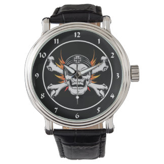 Skull Crossbones with Flaming Wings Watch