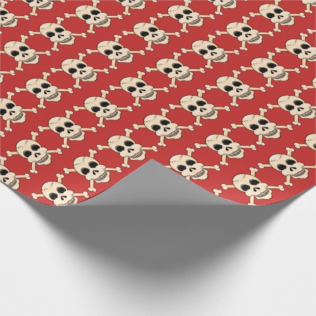 Skull & Crossbones Wrapping Paper (Corner)