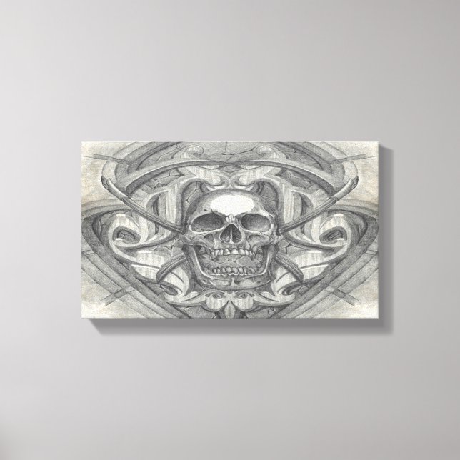 skull Crossed scythes Canvas Print (Front)