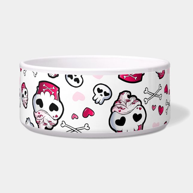 Skull Cupcake Madness Bowl (Front)
