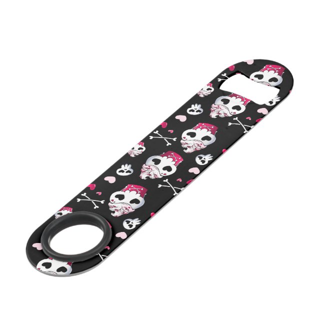 Skull Cupcake Madness Speed Bottle Opener (Back Angled)