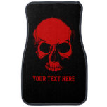 Skull - Custom Text Red Skeleton Head Personalize Car Floor Mat at Zazzle