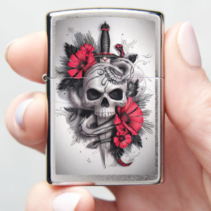 Skull Dagger with Snake #10 Zippo Lighter