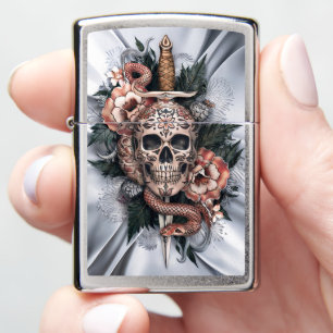 Skull Dagger with Snake #9 Zippo Lighter