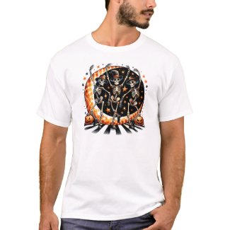 Skull dancing halloween day T-Shirt