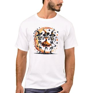 skull dancing halloween T-Shirt