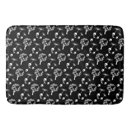 Skull Dandelion Seeds Bath Mat