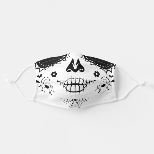 Skull Day of The Dead Halloween Party Adult Cloth Face Mask