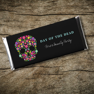 Skull Day of the dead halloween party Hershey Bar Favors