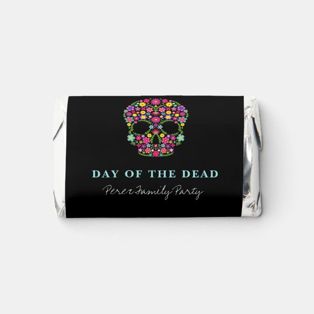 Skull Day of the dead halloween party Hershey's Miniatures (Front)