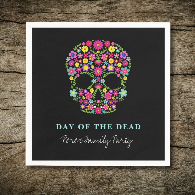 Skull Day of the dead halloween party Napkins (Creator Uploaded)