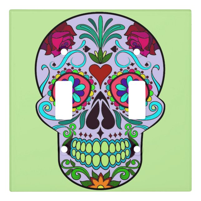 Skull Day of the Dead Light Switch Cover Plate (Front)