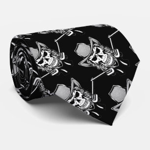 Skull Dead Cowboy Lawman Country Western Neck Tie