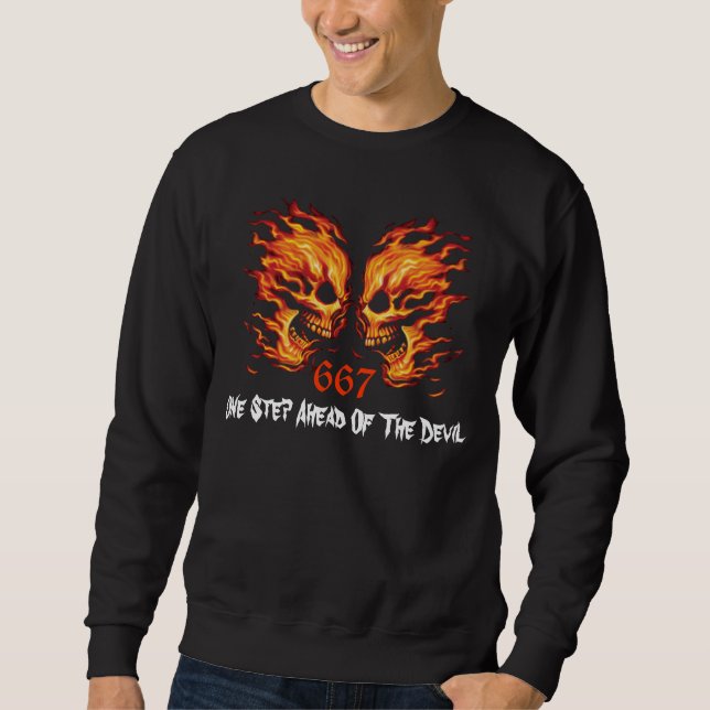 Skull - Death Head - Devil Sweatshirt (Front)